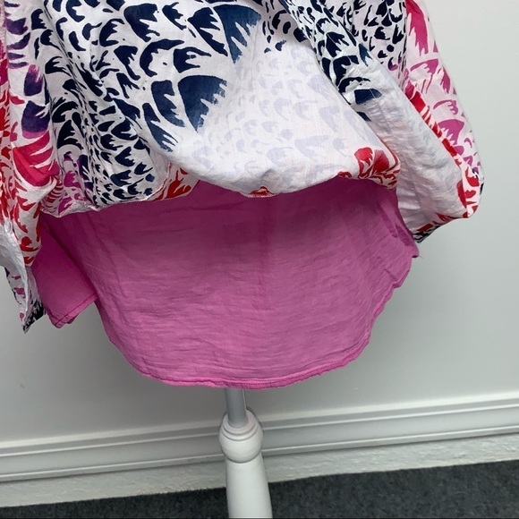 Billabong | Sz S |White/Red/Purple/Blue Lined Flowy Tassels Tiered Boho Sundress - Picture 11 of 14